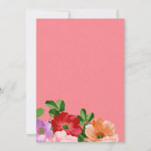 Waterverf Bloemen Bruids Douche Uitnodiging, Rozen Kaart (Achterkant)