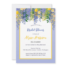 Waterverf Bloemen Bruidsdouche met Wisteria