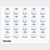 Waterverf Bloemen Bruidsdouche Ronde Sticker (Vel)