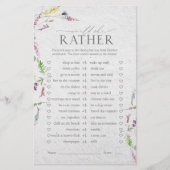 Waterverf Bloemen Bruidsdouche Spel Wilde Bloemen (Voorkant)