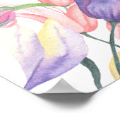 Waterverf bloemen - bruidsdouche welkomstbord poster (Hoek)