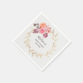 Waterverf Bloemen Bruidsshower Servet (Hoek)