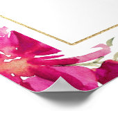 Waterverf Bloemen Bruiloft Aangepaste Liefdescitaa Poster (Hoek)