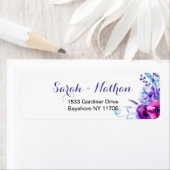 Waterverf Bloemen Bruiloft Adresetiketten Etiket (Insitu)