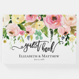 Waterverf Bloemen bruiloft gastenboek