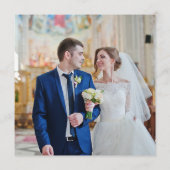 Waterverf Bloemen Bruiloft Menu (Achterkant)