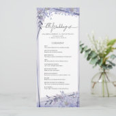 WATERVERF BLOEMEN BRUILOFT PROGRAMMA PROGRAMMAKAART (Staand voorkant)