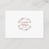 Waterverf Bloemen Bruiloft Receptie Details Informatiekaartje (Achterkant)