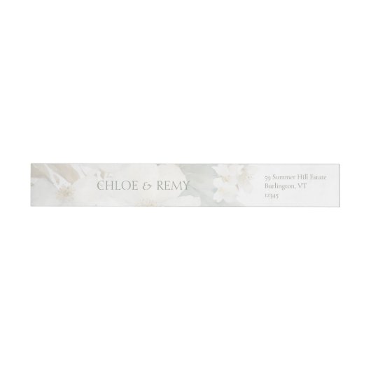 Waterverf Bloemen Bruiloft Retouradres Label (Individueel)