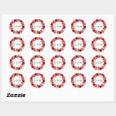 Waterverf Bloemen Bruiloft Ronde Sticker (Vel)