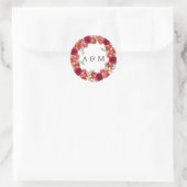 Waterverf Bloemen Bruiloft Ronde Sticker (Tas)