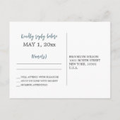 Waterverf Bloemen Bruiloft RSVP Briefkaarten (Achterkant)