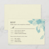 Waterverf Bloemen Bruiloft RSVP Kaart (Voorkant / Achterkant)