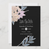 Waterverf Bloemen Bruiloft Save The Date (Voorkant)