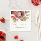  Waterverf Bloemen Bruiloft Servet (Insitu)