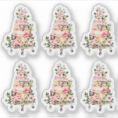Waterverf Bloemen Bruiloft Taart Bakkerij Planner Sticker (Voorkant)