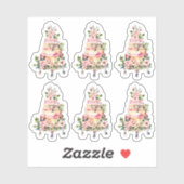 Waterverf Bloemen Bruiloft Taart Bakkerij Planner Sticker (Vel)