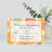 Waterverf Bloemen Bruiloft Uitnodiging (Staand voorkant)