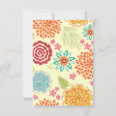 Waterverf Bloemen Bruiloft Uitnodiging (Achterkant)