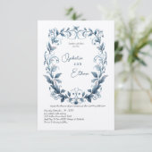  Waterverf Bloemen bruiloft uitnodiging (Staand voorkant)