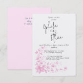 Waterverf Bloemen bruiloft uitnodiging (Voorkant / Achterkant)