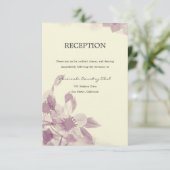 Waterverf Bloemen Bruiloft Uitnodiging Informatiekaartje (Staand voorkant)