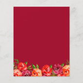 Waterverf bloemen bruiloft uitnodigingen (Achterkant)