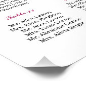 Waterverf Bloemen Bruiloft Zitkaarten Poster (Hoek)