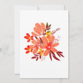 Waterverf Bloemen Bruiloftsinvitaties Kaart (Achterkant)