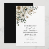 Waterverf Bloemen Bruiloftsinvitaties Kaart (Voorkant / Achterkant)