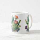 Waterverf Bloemen Cactus Succulent Plant Gift Koffiemok (Voorkant rechts)