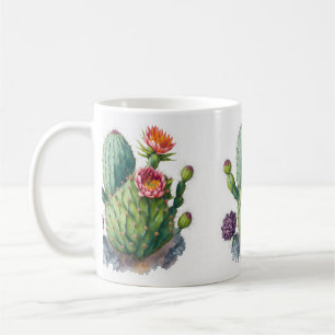 Waterverf Bloemen Cactus Succulent Plant Gift Koffiemok