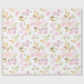 Waterverf Bloemen Cadeaupapier (Vlak)