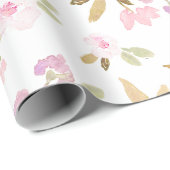 Waterverf Bloemen Cadeaupapier (Rol Hoek)