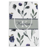 Waterverf bloemen cadeautas met monogram (Voorkant)