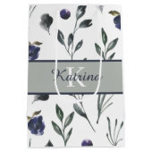 Waterverf bloemen cadeautas met monogram (Achterkant)