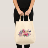 Waterverf bloemen Canvas tas (Voorkant (product))