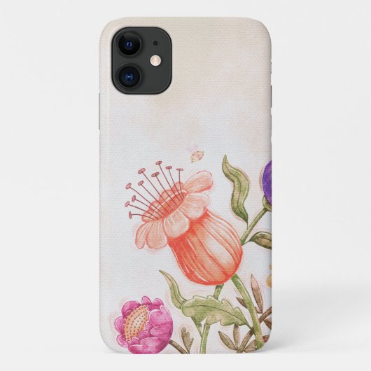 Waterverf bloemen Case-Mate iPhone case (Achterkant)