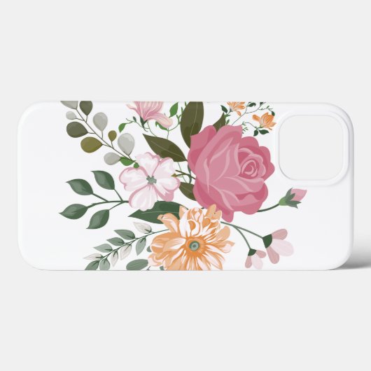 Waterverf bloemen Case-Mate iPhone case (Achterkant (horizontaal))