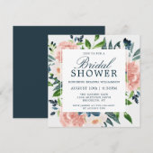 Waterverf Bloemen Charm Bruids Douche Invitation Kaart (Voorkant / Achterkant)