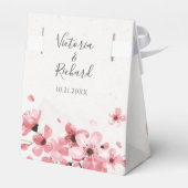 Waterverf Bloemen Cherry Blossom Bruiloft Bedankdoosjes (Achterkant)