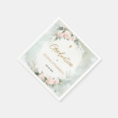 Waterverf Bloemen Christelijk School Afstuderen Servet (Hoek)