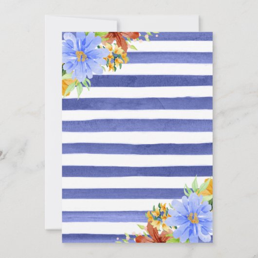 Waterverf Bloemen Circus Dieren Verjaardagsfeest Kaart (Achterkant)