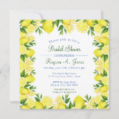 Waterverf Bloemen citroenfruit naadloze rand (Voorkant)