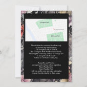 Waterverf Bloemen Coffin Shape Modern Gothic Bruil Kaart (Achterkant)