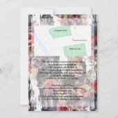 Waterverf Bloemen Coffin Shape Modern Gothic Bruil Kaart (Achterkant)