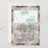 Waterverf Bloemen Coffin Shape Modern Gothic Bruil Kaart (Achterkant)