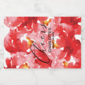 Waterverf Bloemen Collage Vrijgezellenfeest Mini Likeurfles Etiket (Enkel label)