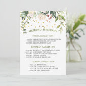 Waterverf bloemen, confetti vrijgezellenweekend kaart (Staand voorkant)