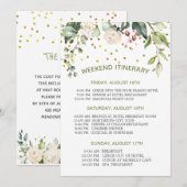 Waterverf bloemen, confetti vrijgezellenweekend kaart (Voorkant / Achterkant)